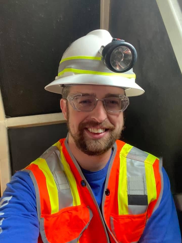 Blayne Osborn visiting a mine