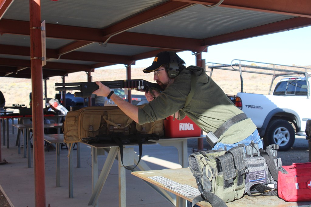 Blayne Osborn at the shooting range